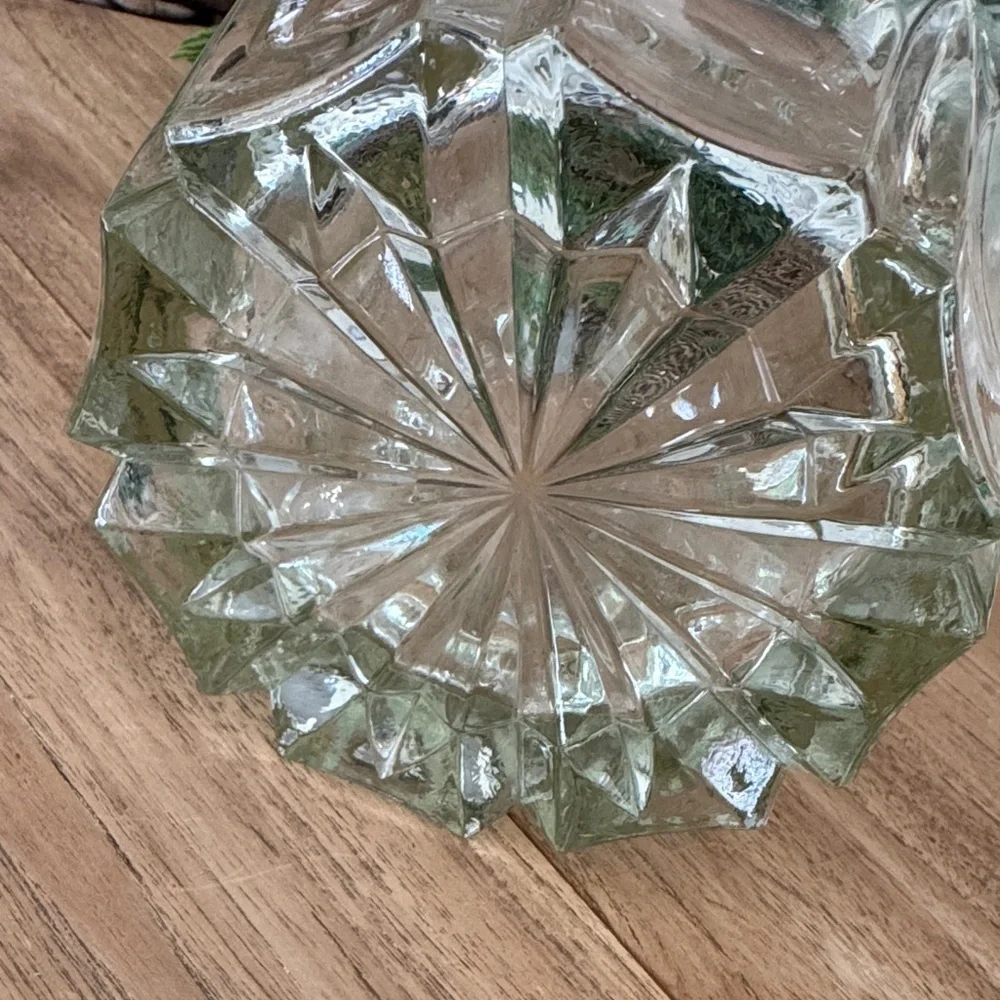 Vintage etched glass ice bucket